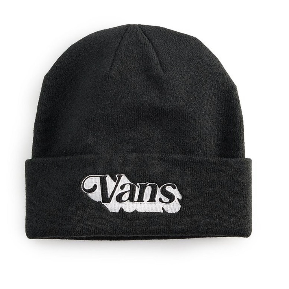 VANS Off The Wall Thank You Embroidered Logo Beanie Classic Black & White NEW